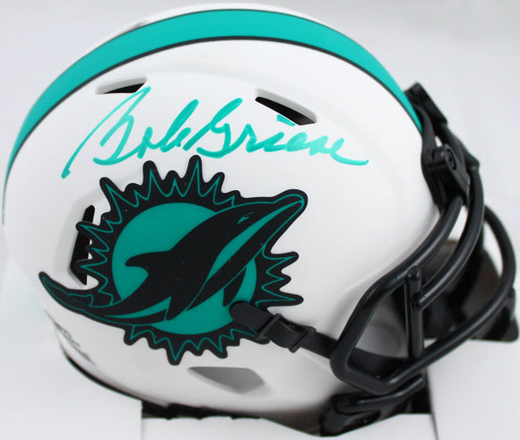 Bob Griese Autographed Miami Dolphins Lunar Speed Mini Helmet- JSA W *Teal Image 1