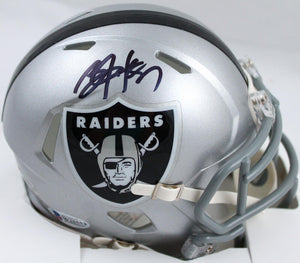 Bo Jackson Autographed Raiders Speed Mini Helmet- Beckett W *Black – The  Jersey Source