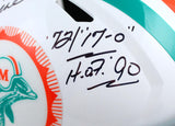Bob Griese Autographed F/S Miami Dolphins Tribute Speed Helmet w/ 2 Insc- JSA W *Black Image 3