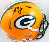 Aaron Jones Autographed Green Bay Packers F/S Speed Authentic Helmet-Beckett W Hologram *Black Image 1
