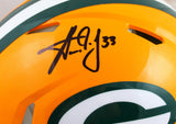 Aaron Jones Autographed Green Bay Packers F/S Speed Authentic Helmet-Beckett W Hologram *Black Image 2