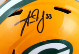 Aaron Jones Autographed Green Bay Packers F/S Speed Helmet-Beckett W Hologram *Black Image 2