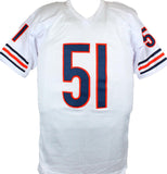 Dick Butkus Autographed White Pro Style Jersey- Beckett W Hologram *Silver Image 3
