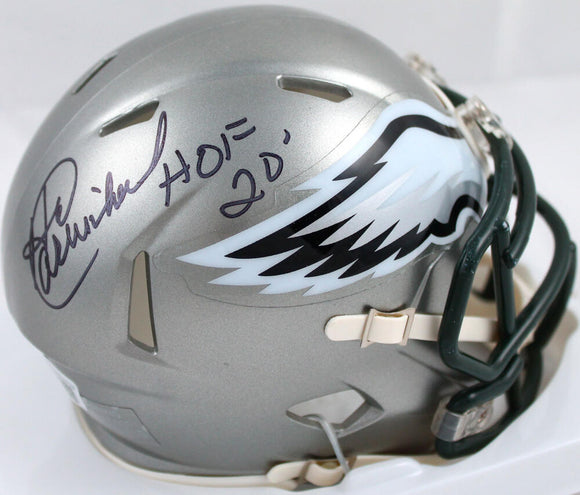 Harold Carmichael Autographed Philadelphia Eagles Flash Speed Mini Helmet w/HOF *Top-Beckett W Hologram *Black Image 1
