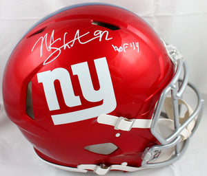 Michael Strahan Autographed New York Giants F/S Flash Speed Authentic Helmet w/HOF-Beckett W Hologram *White Image 1