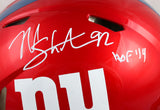 Michael Strahan Autographed New York Giants F/S Flash Speed Authentic Helmet w/HOF-Beckett W Hologram *White Image 2