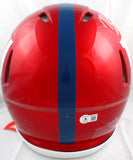 Michael Strahan Autographed New York Giants F/S Flash Speed Authentic Helmet w/HOF-Beckett W Hologram *White Image 4