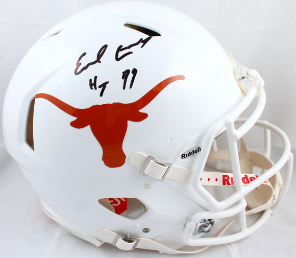 Earl Campbell Autographed Texas Longhorns F/S Speed Authentic Helmet w/HT 77- Beckett W Hologram *Black Image 1