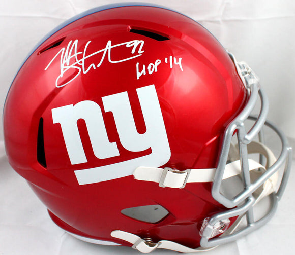 Michael Strahan Autographed New York Giants F/S Flash Speed Helmet w/HOF-Beckett W Hologram *White Image 1
