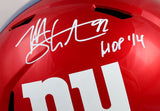 Michael Strahan Autographed New York Giants F/S Flash Speed Helmet w/HOF-Beckett W Hologram *White Image 2