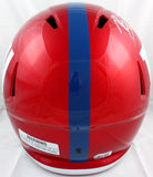 Michael Strahan Autographed New York Giants F/S Flash Speed Helmet w/HOF-Beckett W Hologram *White Image 4