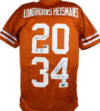 Earl Campbell Ricky Williams Autographed Orange College Style Jersey w/HT- Beckett/Beckett W Hologram *Black Image 1