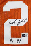 Earl Campbell Ricky Williams Autographed Orange College Style Jersey w/HT- Beckett/Beckett W Hologram *Black Image 2