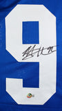 Michael Strahan Autographed Blue Pro Style Jersey #-Beckett W Hologram *Black Image 2