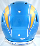 Austin Ekeler Autographed Los Angeles Chargers F/S Flash Speed Authentic Helmet-PSA *White Image 4