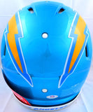 Austin Ekeler Autographed Los Angeles Chargers F/S Flash Speed Authentic Helmet *Smear-PSA *White Image 4
