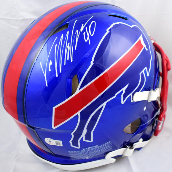 Von Miller Autographed Buffalo Bills F/S Flash Speed Authentic Helmet-Beckett W Hologram *White Image 1
