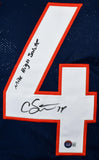 Courtland Sutton Autographed Blue Pro Style Jersey w/Mile High Salute- Beckett W Hologram *Black Image 2