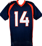 Courtland Sutton Autographed Blue Pro Style Jersey w/Mile High Salute- Beckett W Hologram *Black Image 3
