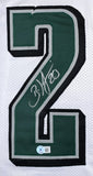 Brian Dawkins Autographed White Pro Style Jersey - Beckett W Hologram *Silver Image 2