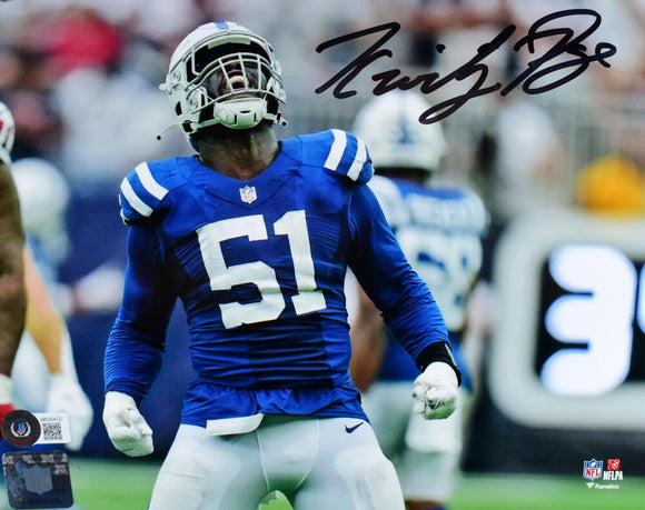 Kwity Paye Autographed Colts 8x10 FP Yell Photo-Beckett W Hologram *Black Image 1