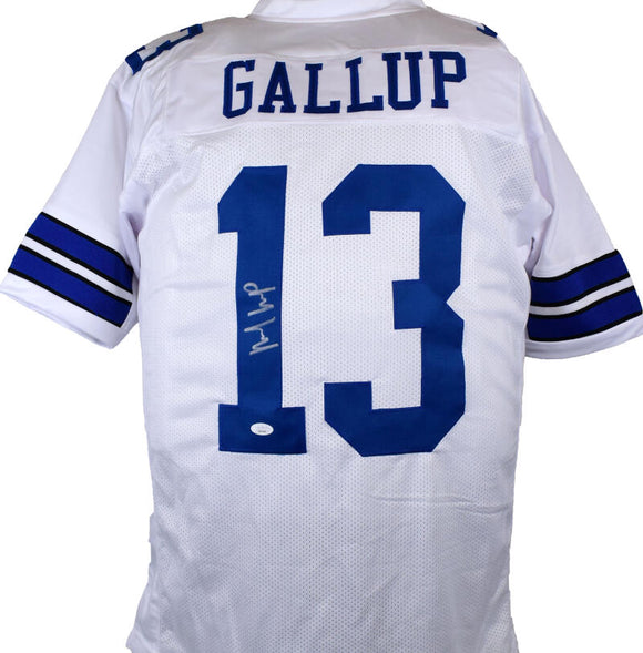 Autographed/signed Michael Gallup Dallas Blue Football Jersey 