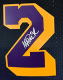 Magic Johnson Autographed Lakers Fadeaway Black Mitchell & Ness HWC Swingman Jsy-Beckett W Hologram *Silver Image 2