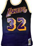 Magic Johnson Autographed Lakers Fadeaway Black Mitchell & Ness HWC Swingman Jsy-Beckett W Hologram *Silver Image 3