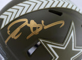 Deion Sanders Autographed Dallas Cowboys Salute to Service Speed Mini Helmet-Beckett W Hologram *Gold Image 2