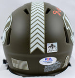 Ja'Marr Chase Autographed Cincinnati Bengals Salute to Service Speed Mini Helmet- PSA *Orange Image 3