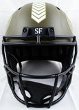 Deion Sanders Autographed San Francisco 49ers F/S Salute to Service Speed Helmet-Beckett W Hologram *Silver Image 3