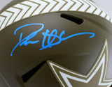 Deion Sanders Autographed Dallas Cowboys F/S Salute to Service Speed Helmet-Beckett W Hologram *Blue Image 2