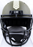 Ja'Marr Chase Autographed Cincinnati Bengals Salute to Service F/S Speed Helmet - PSA*Orange Image 3