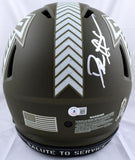 Deion Sanders Signed Atlanta Falcons F/S Salute to Service Speed Authentic Helmet- Beckett W Hologram *Silver Image 4