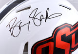 Barry Sanders Autographed Oklahoma State F/S Speed Authentic Helmet-Beckett Hologram *Black Image 2