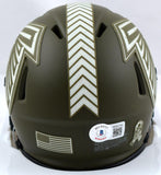 Michael Vick Autographed Falcons Salute to Service Speed Mini Helmet-Beckett W Hologram *White Image 3