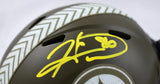 Hines Ward Autographed Pittsburgh Steelers Salute to Service Speed Mini Helmet-Beckett W Hologram *Yellow Image 2