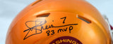 Joe Theismann Signed WFT Flash Speed Mini Helmet w/83 MVP-Beckett W Hologram *Black Image 2