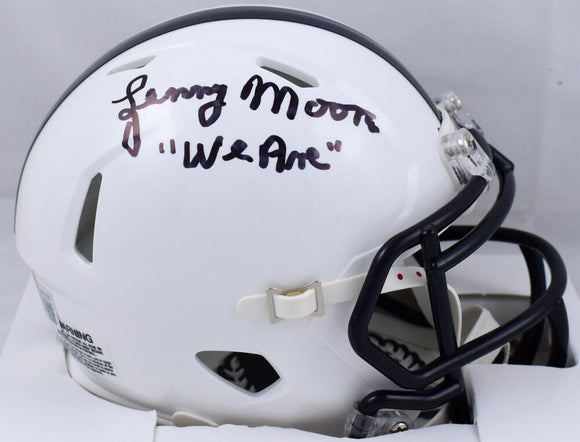 Lenny Moore Autographed Penn State Speed Mini Helmet w/ We Are- Beckett W Hologram *Black Image 1
