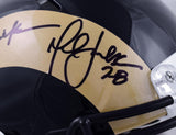 Faulk, Dickerson, Jackson Autographed Rams F/S Speed Authentic Helmet- Beckett W Hologram*Black Image 3