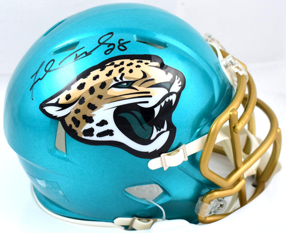 Fred Taylor Autographed Jacksonville Jaguars Flash Speed Mini Helmet- Prova *Black Image 1