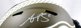 AJ Brown Autographed Philadelphia Eagles F/S Salute to Service Speed Authentic Helmet-Beckett W Hologram *White Image 2