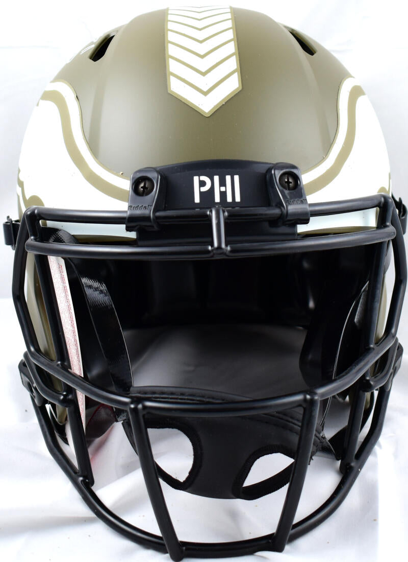 A.J. Brown Philadelphia Eagles Autographed Riddell 2022 Salute to Service Speed Authentic Helmet