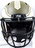 AJ Brown Autographed Philadelphia Eagles F/S Salute to Service Speed Authentic Helmet-Beckett W Hologram *White Image 4