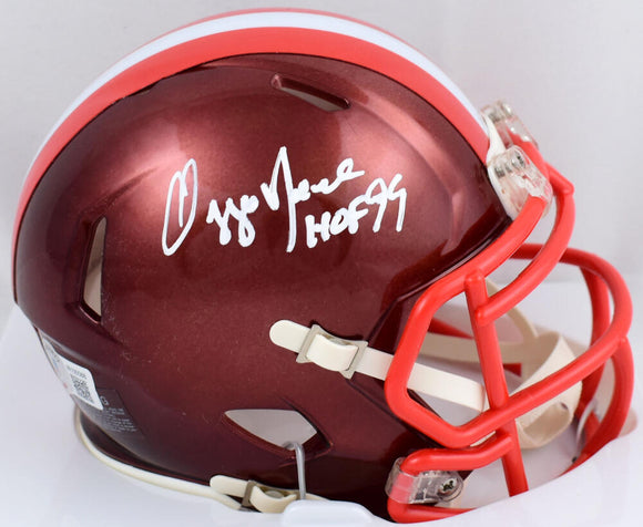 Ozzie Newsome Autographed Cleveland Browns Flash Speed Mini Helmet w/HOF- Beckett W Hologram *White Image 1
