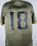 Justin Jefferson Vikings Autographed Nike Salute To Service Limited Player Jersey-Beckett W Hologram *Gold Image 1