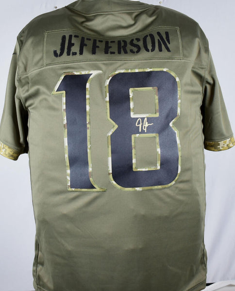 Justin Jefferson Autographed Minnesota Vikings Nike Gray Atmosphere Je –  The Jersey Source