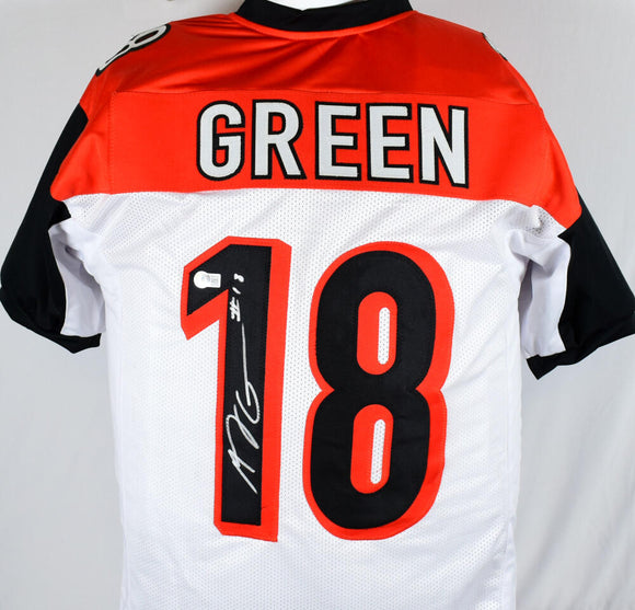 AJ Green Autographed White Pro Style Jersey-Beckett W Hologram *Silver *1 Image 1