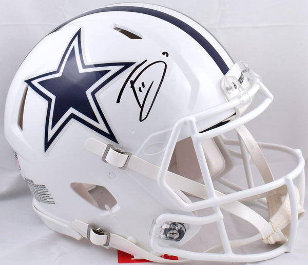 Dak Prescott Autographed Dallas Cowboys Camo Mini Helmet- Beckett W *W –  The Jersey Source