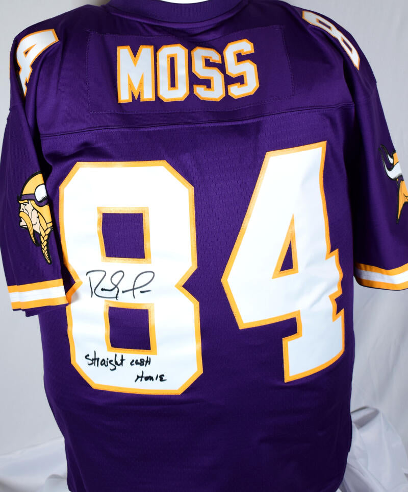 Randy Moss Signed Vikings Mitchell & Ness Player Legacy Jersey w/Strai –  The Jersey Source